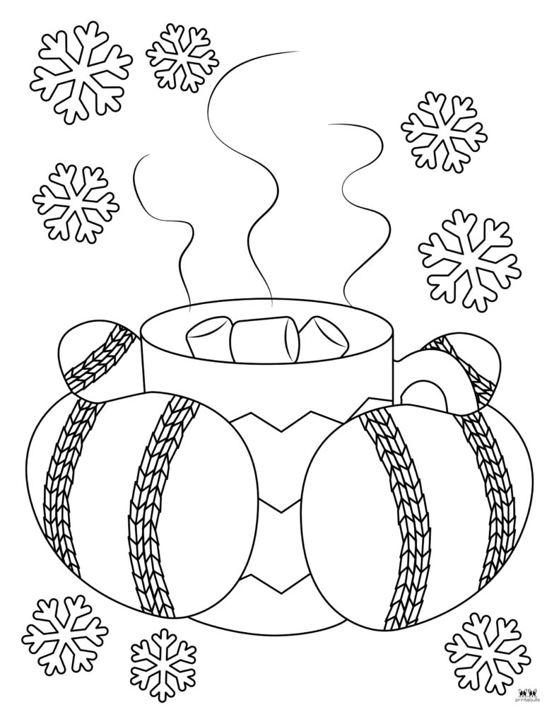 Mitten coloring pages templates