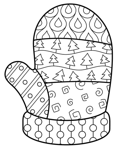 Mitten coloring page free printable coloring pages