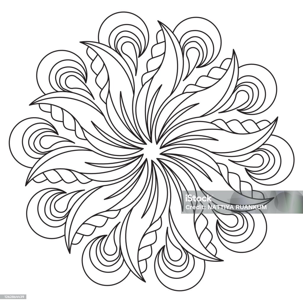 Madalas coloring page adult coloring page therapeutic coloring page stock illustration