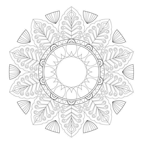 Madalas coloring page adult coloring page therapeutic coloring page stock illustration