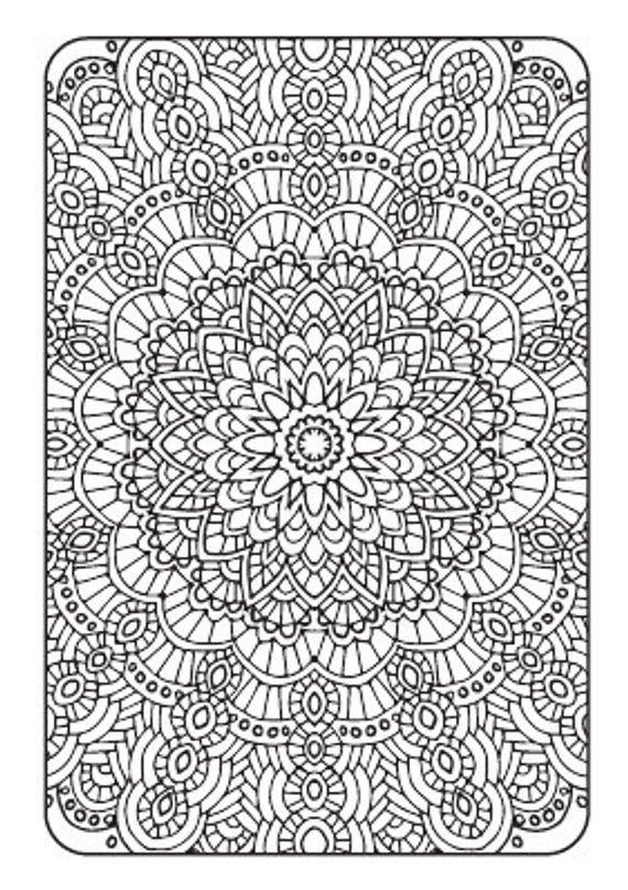 Art therapy printable adult coloring book downloadable pdf coloring pages for adults with bold lines and intricate patterns