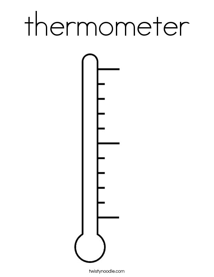 Thermometer coloring page goal thermometer templates thermometer thermometer activities