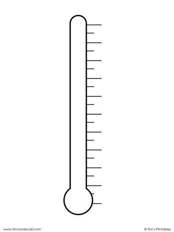 Fundraising thermometer templates â tims printables