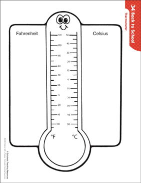 Thermometer pattern activities printable lesson plans and ideas arts and crafts