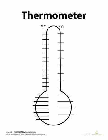 Blank thermometer worksheet education goal thermometer templates science worksheets worksheets