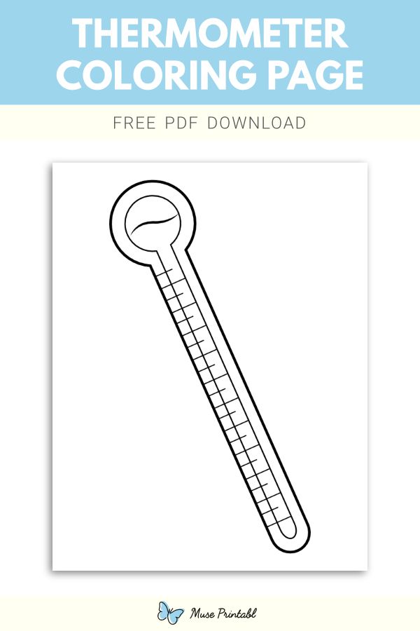 Free thermometer coloring page coloring pages scrapbook printables printable scrapbook paper