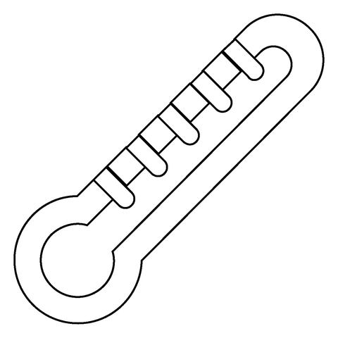 Thermometer emoji coloring page free printable coloring pages