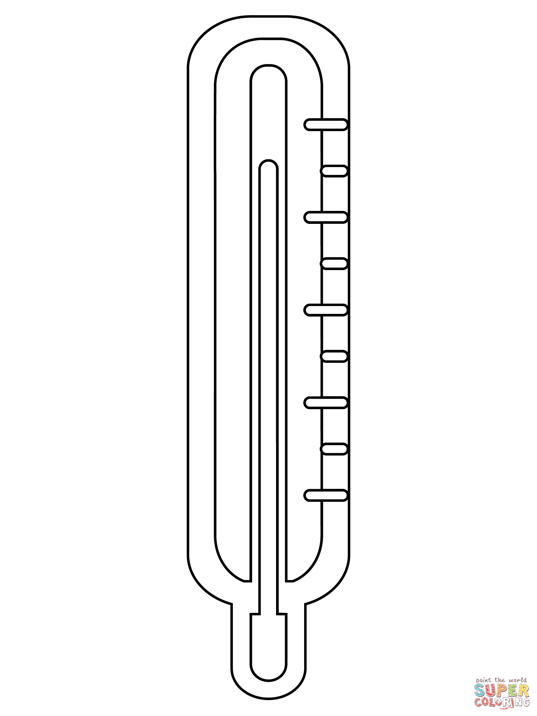 Thermometer coloring page free printable coloring pages