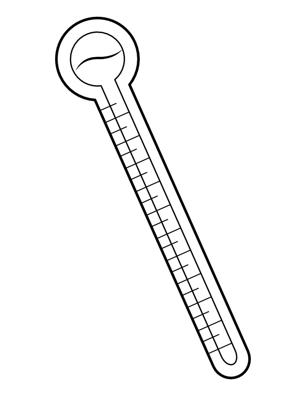Printable thermometer coloring page