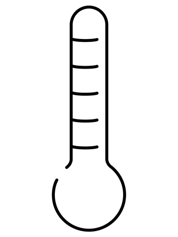 Thermometer emoji coloring page free printable coloring pages