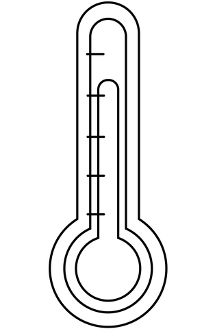 Thermometer emoji coloring page free printable coloring pages