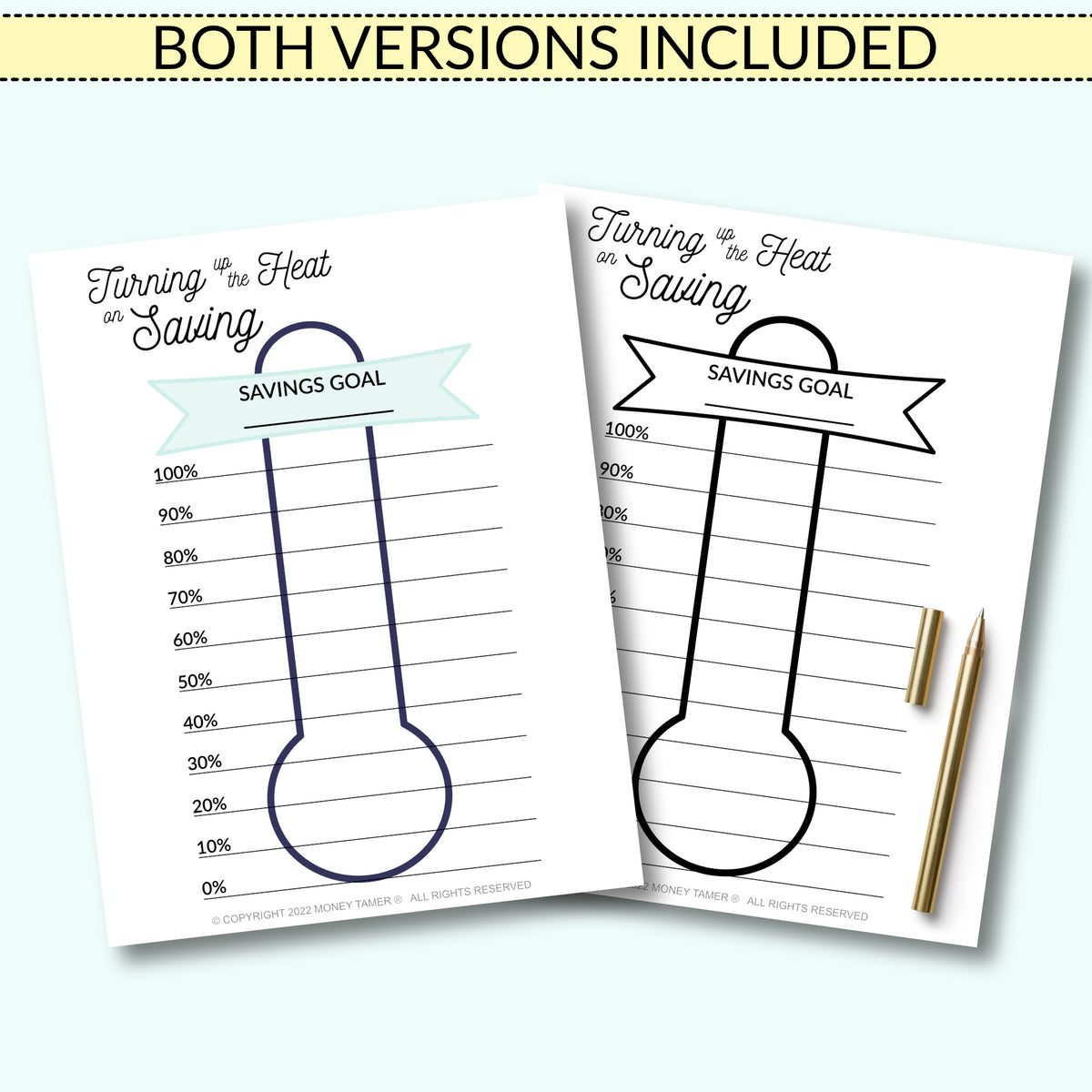 Savings thermometer printable â money tamer