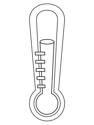 Thermometer coloring page free printable coloring pages