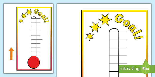 Fundraiser thermometer display cut