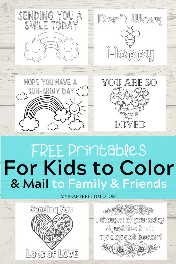 Thinking of you cards to color my pear tree home
