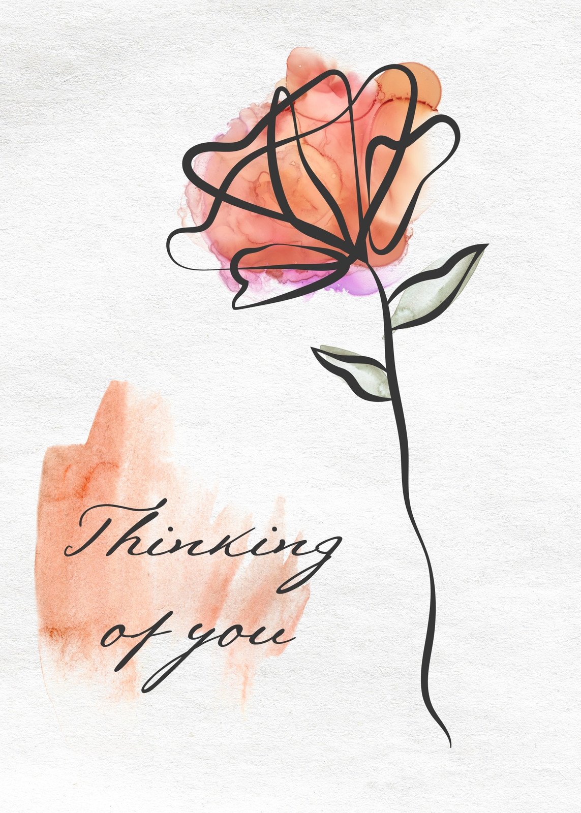 Free editable printable thinking of you card templates
