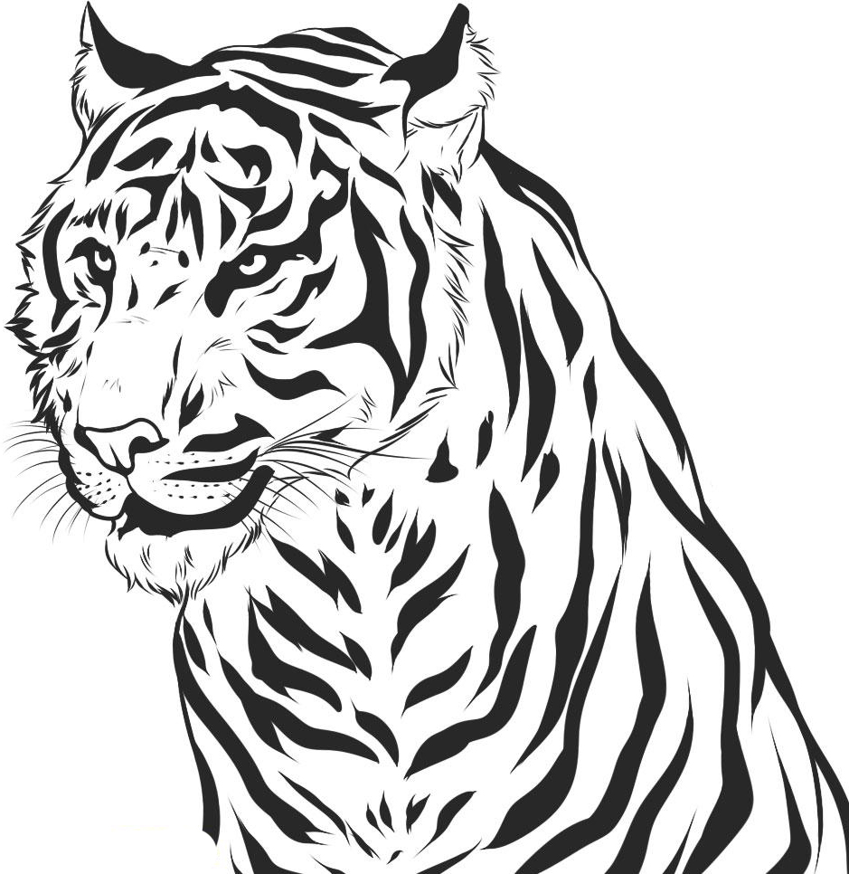 Free printable tiger coloring pages for kids