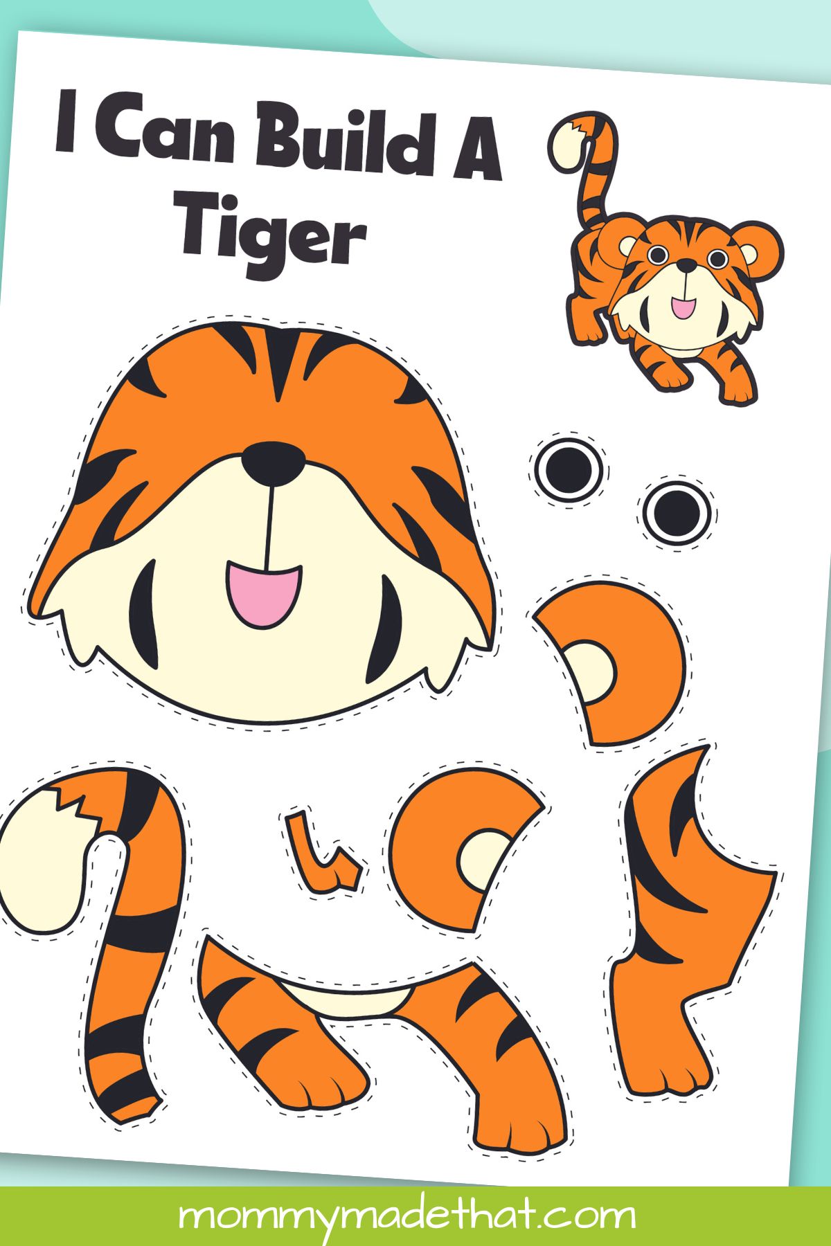 Printable tiger craft grab the free tiger template