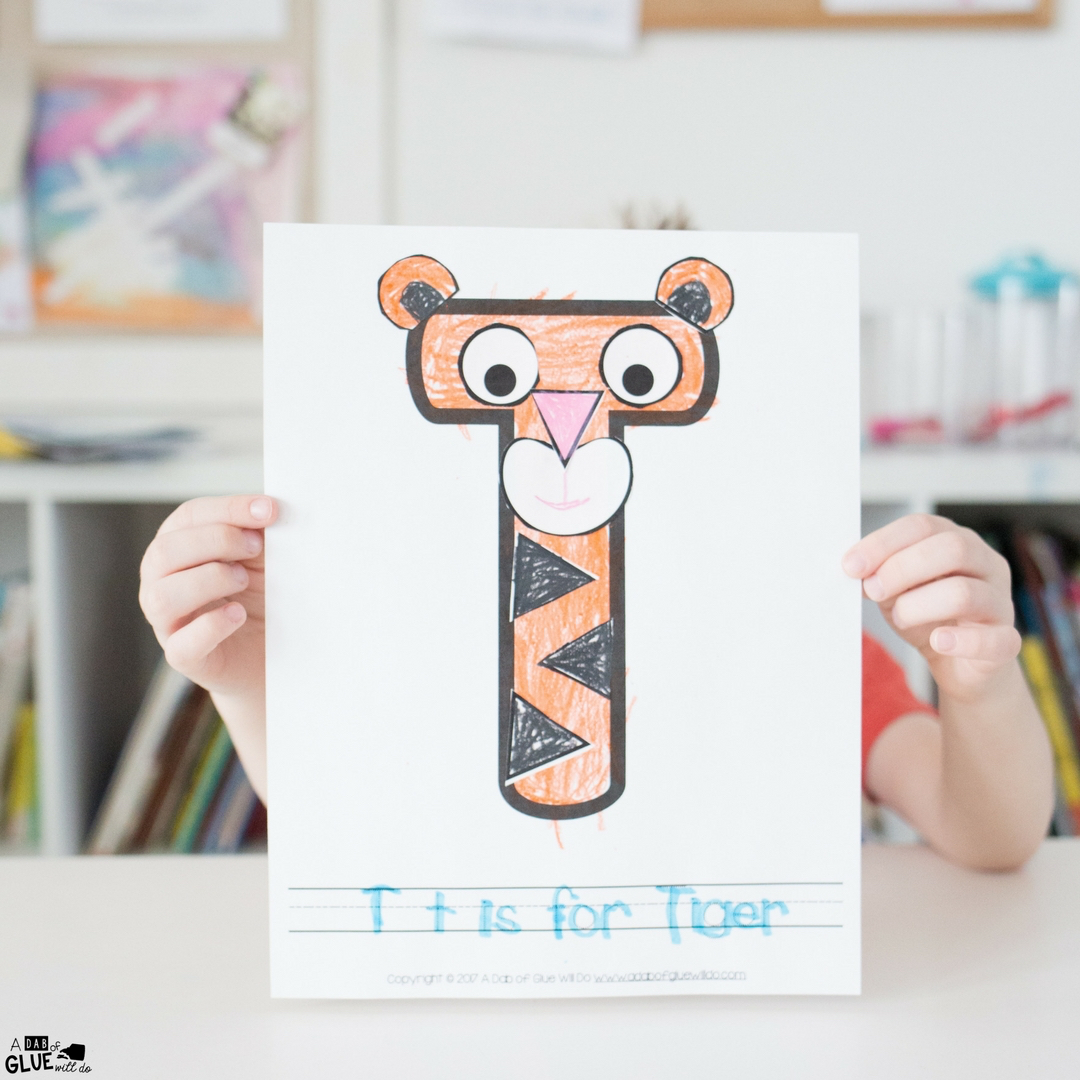 Animal alphabet t is for tiger craft