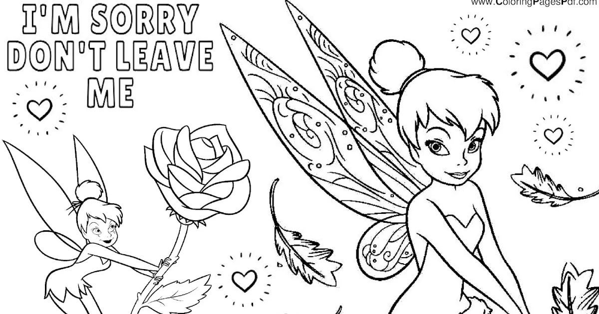 Simple tinkerbell coloring pages rcoloringpagespdf