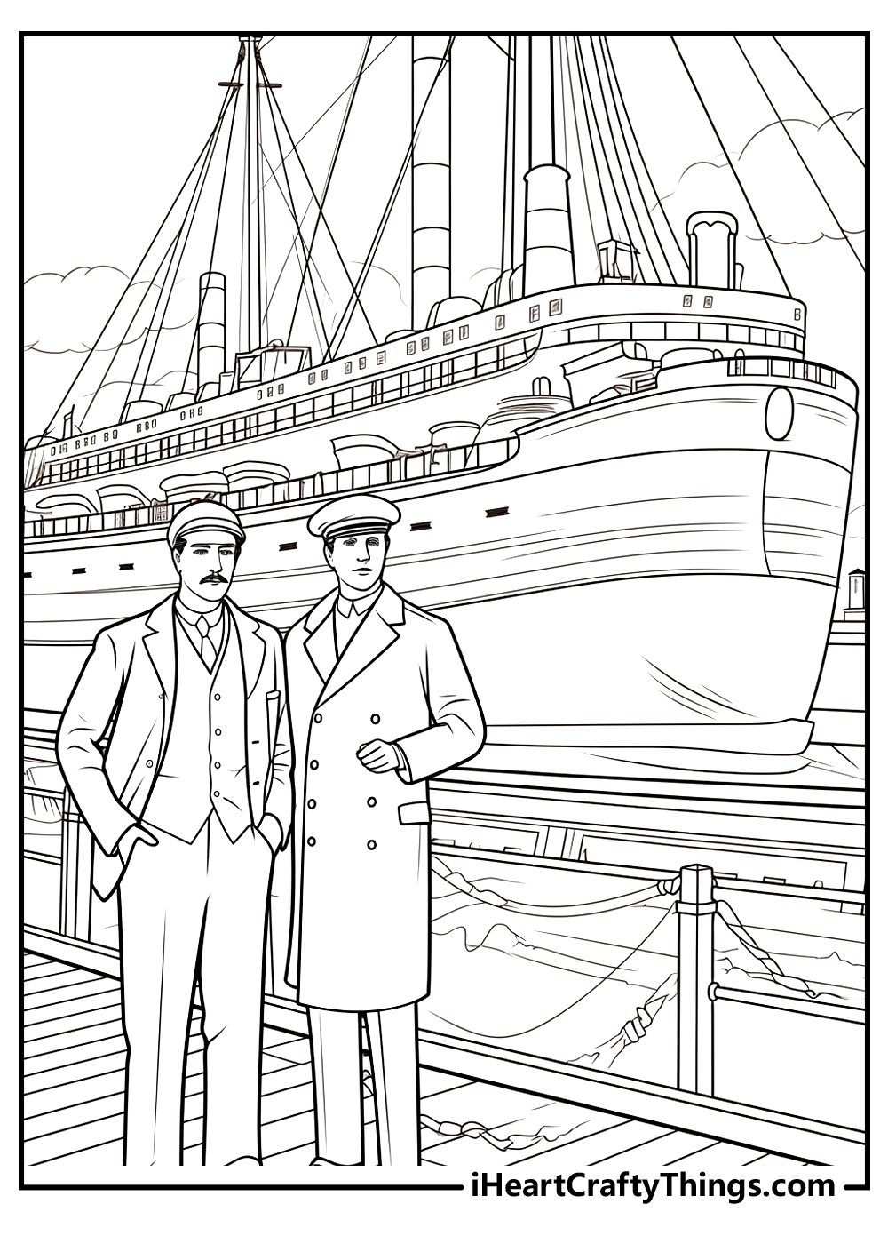 Printable titanic coloring pages updated