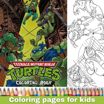 Teenage mutant ninja turtles coloring pages printable for kids by janatexcolor