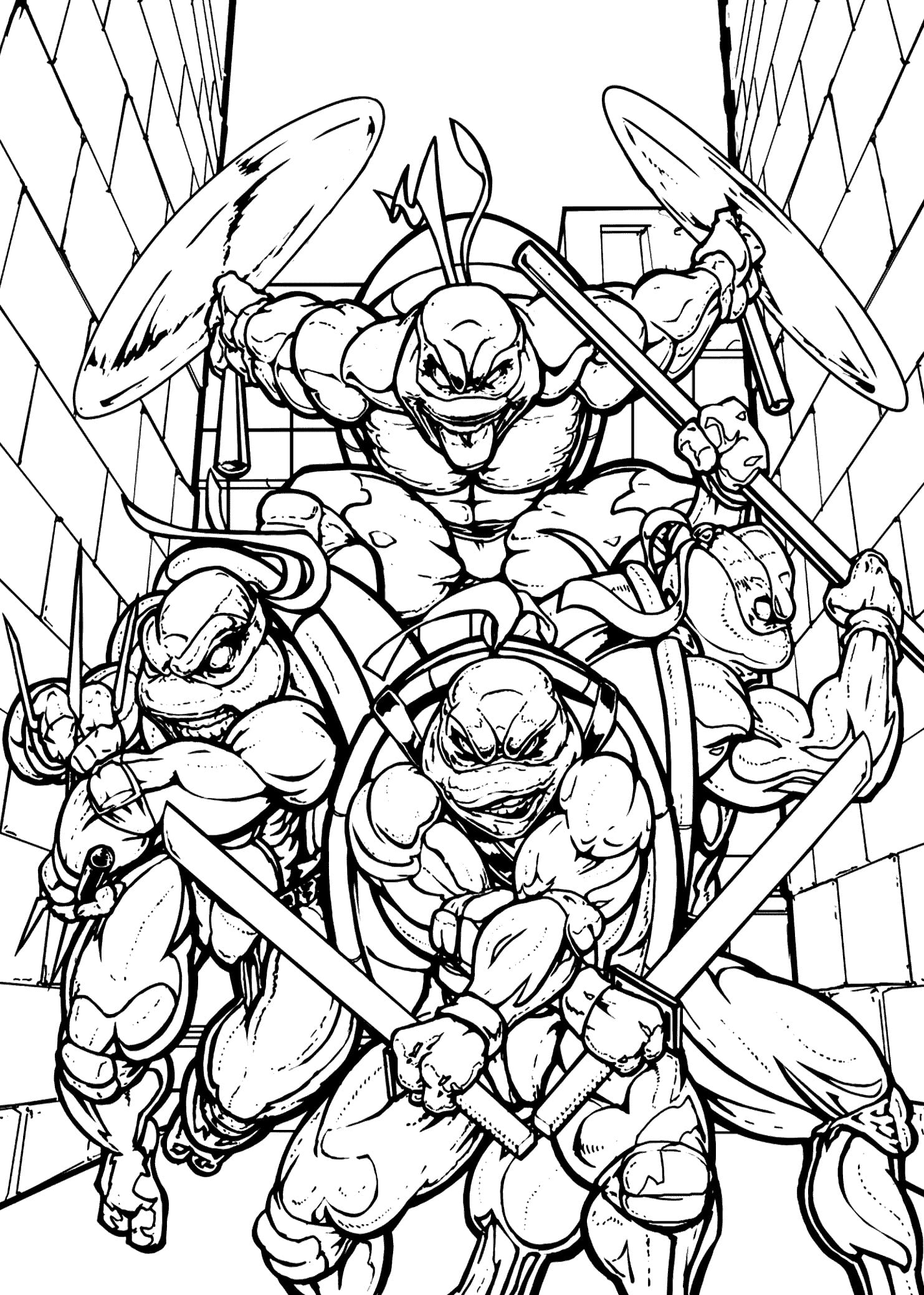 Teenage mutant ninja turtles coloring pages