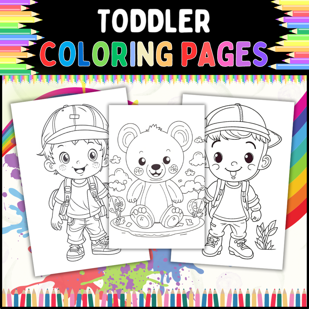 Toddler coloring book simple and easy pages for toddlers to color made by teachers
