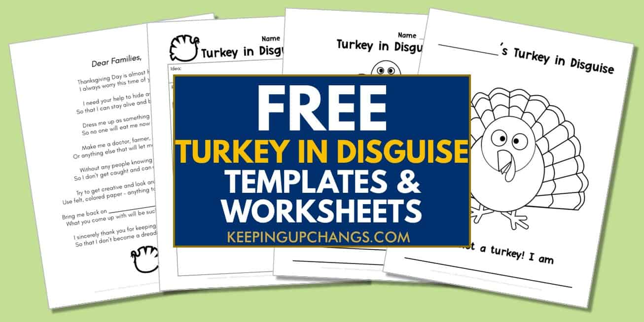 Free turkey disguise project templates most popular printables