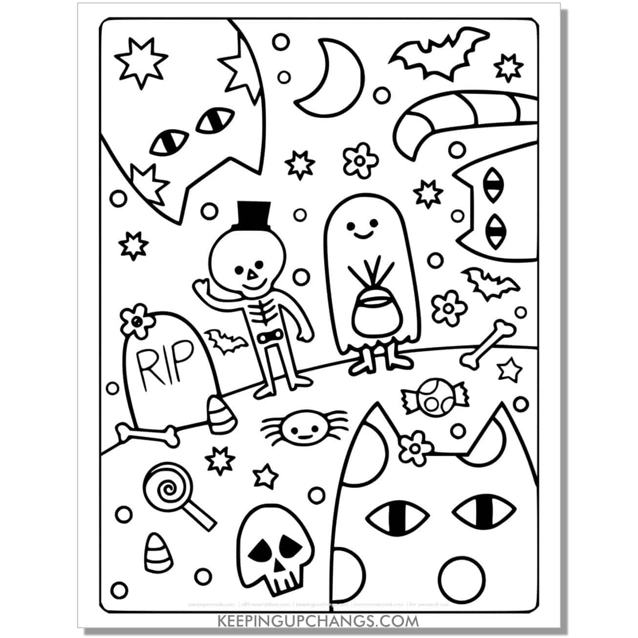 Free skeleton coloring pages sheets most popular printables