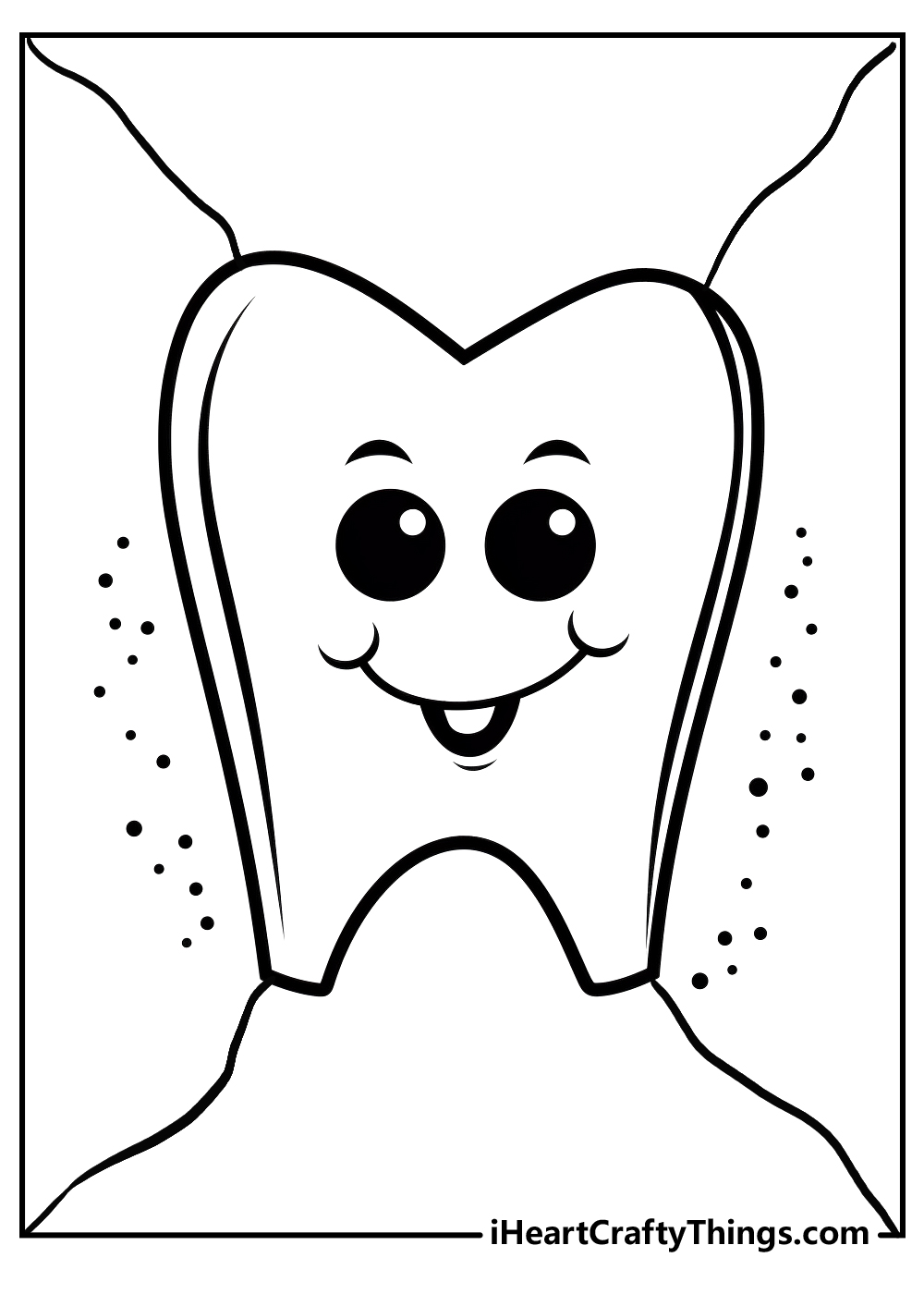 Tooth coloring pages free printables