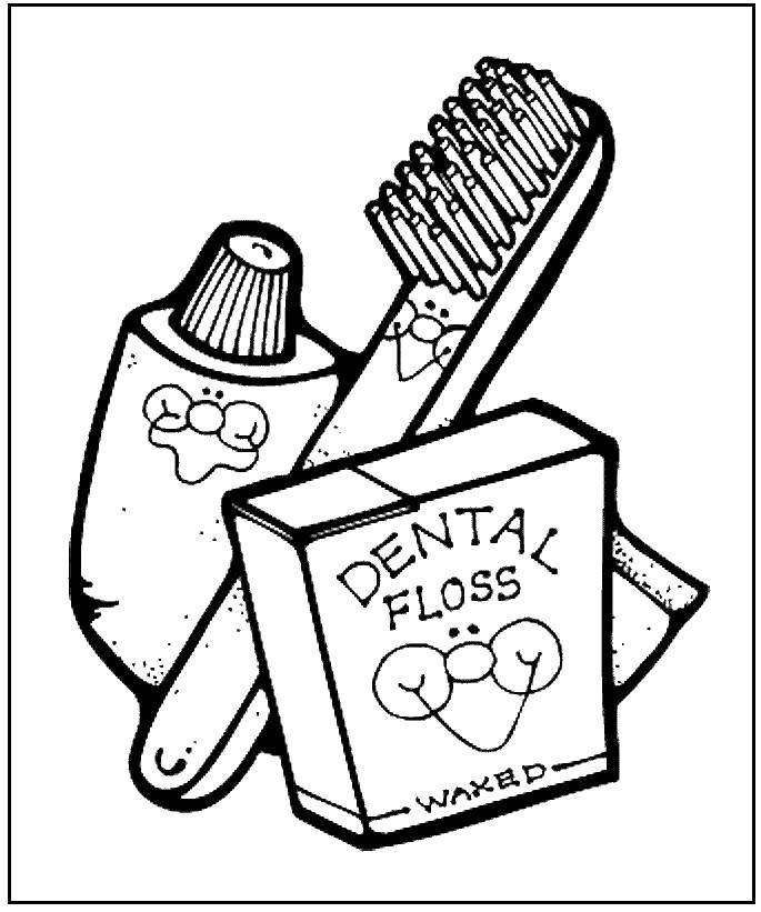 Online coloring pages coloring page toothbsh and toothpaste dental care download print coloring page
