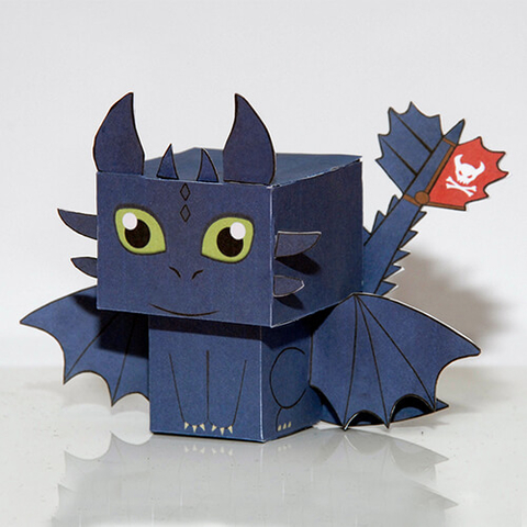 How to train your dragon toothless paper toy free printable papercraft templates