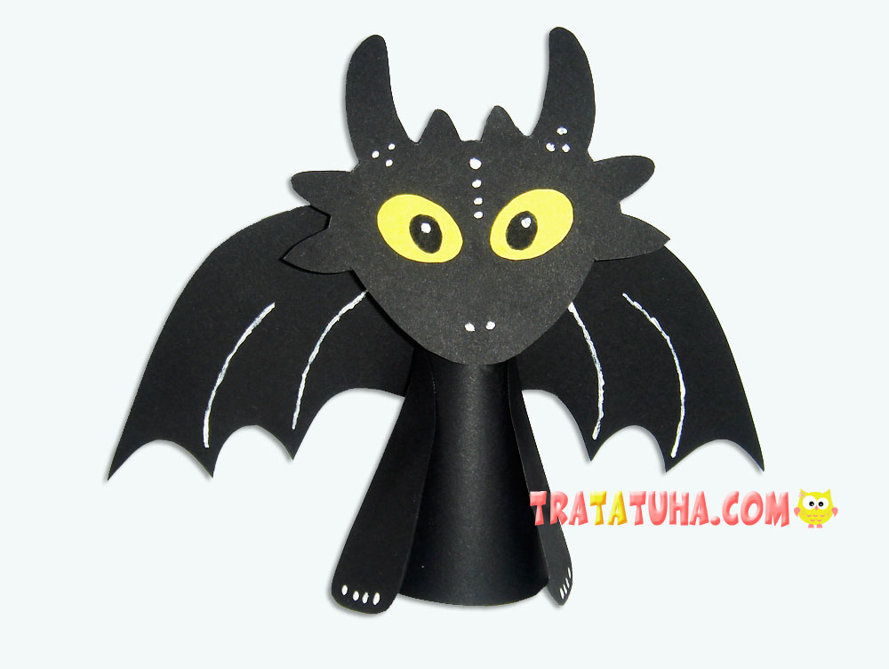 Dragon toothless papercraft for kids