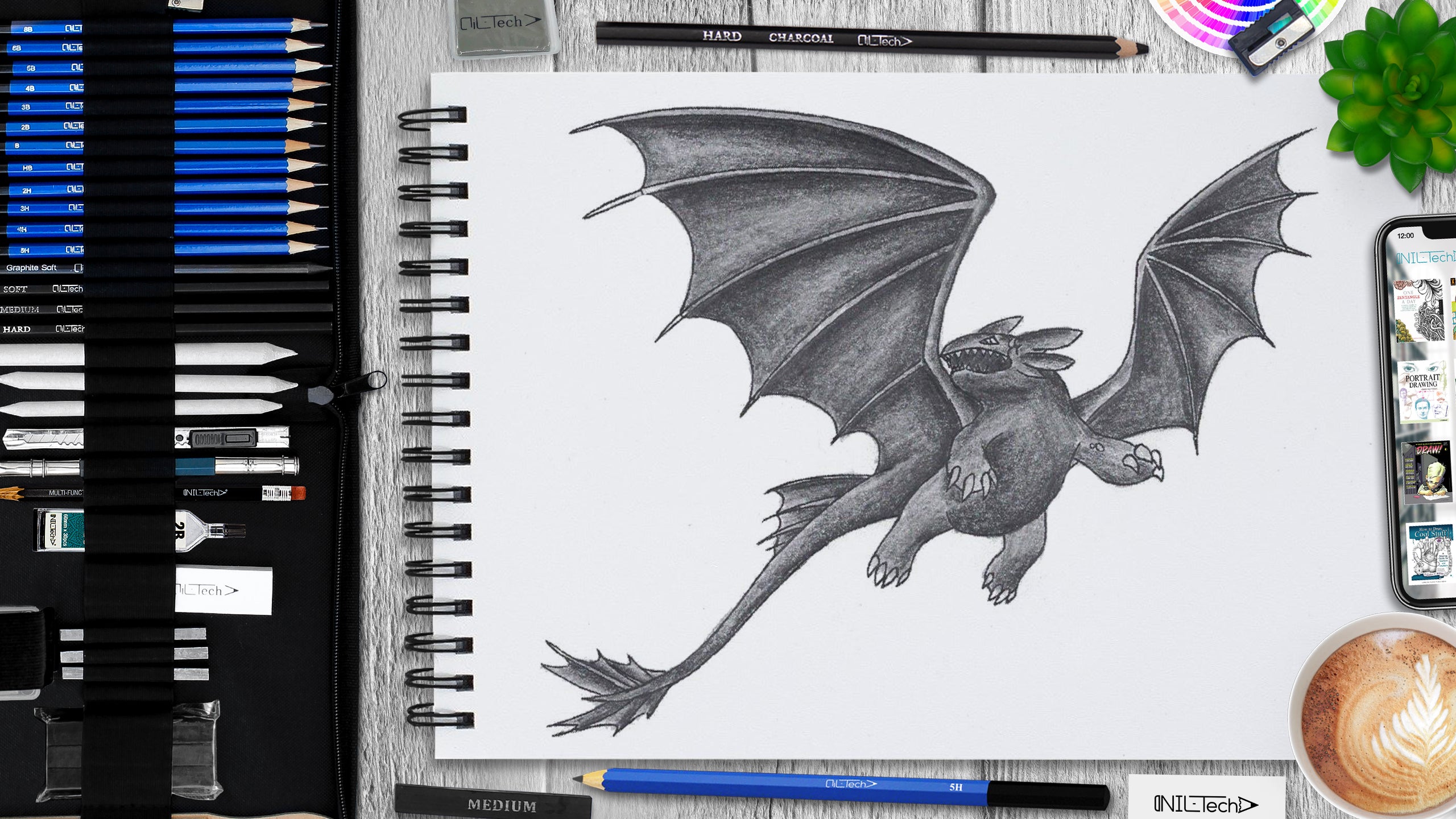 How to draw toothless nil tech