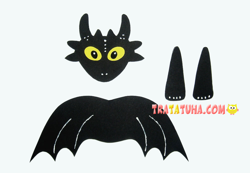 Dragon toothless papercraft for kids