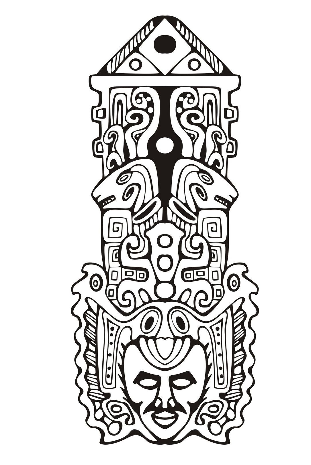 Totem inspiration inca mayan aztec