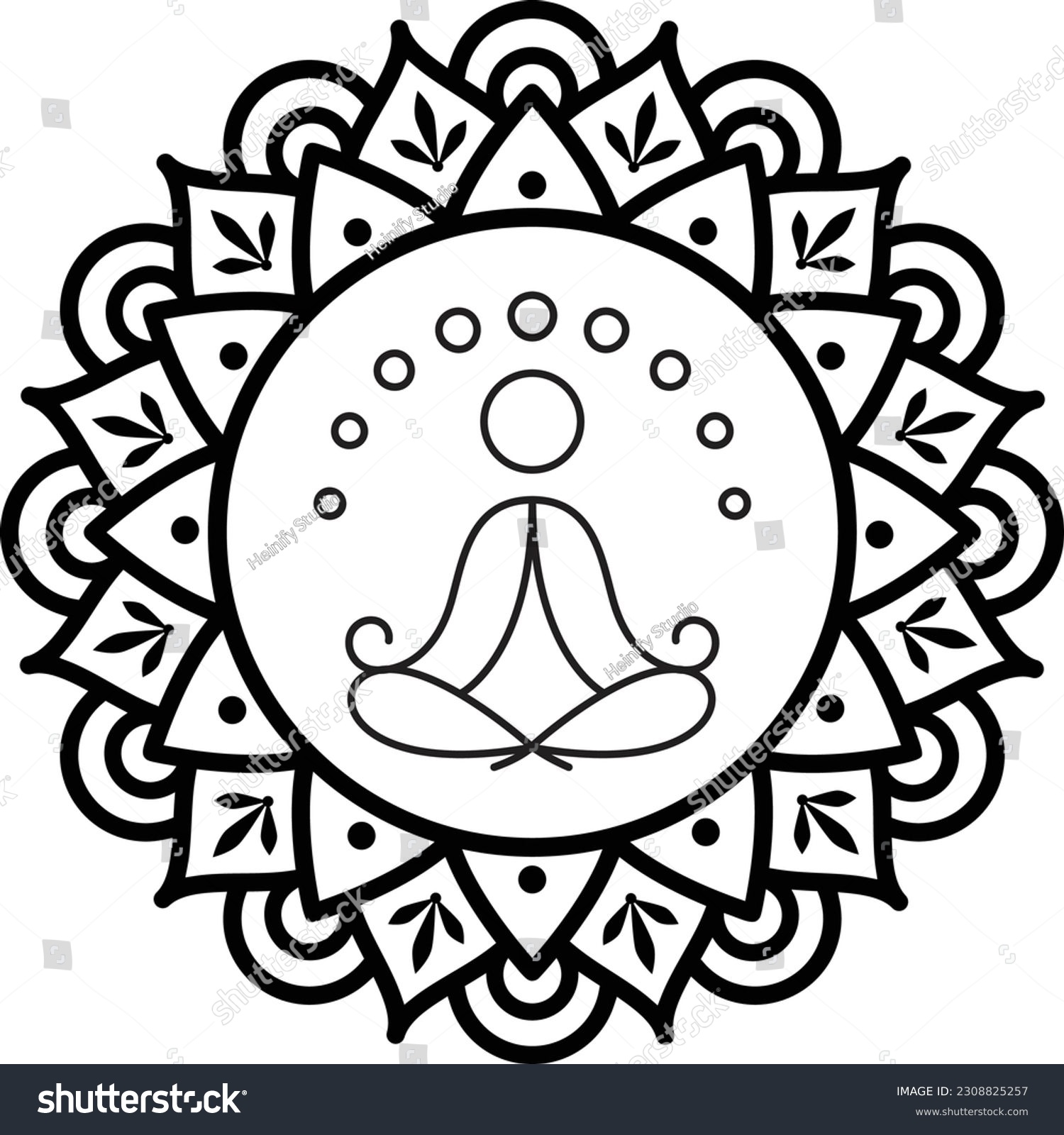 Native mandala totem totem pole symbolism stock vector royalty free