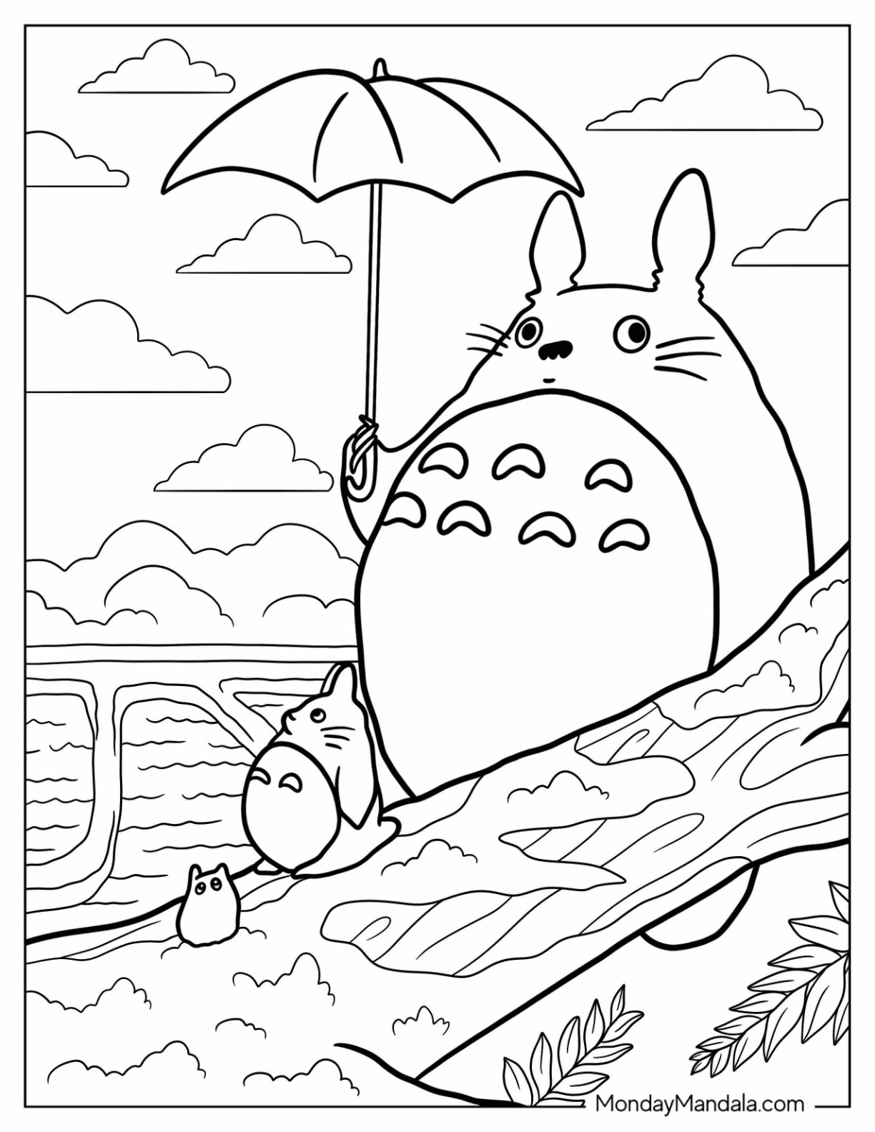 Studio ghibli coloring pages free pdf printables