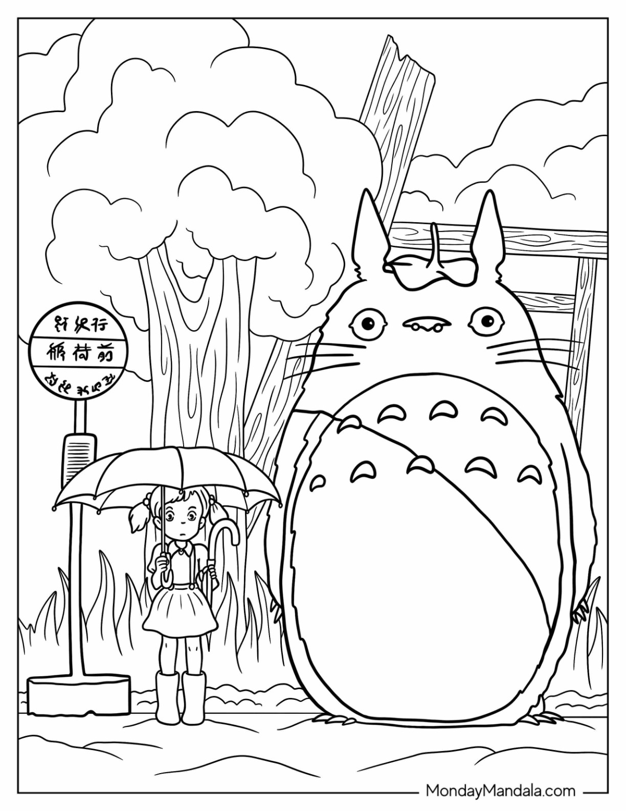 Studio ghibli coloring pages free pdf printables