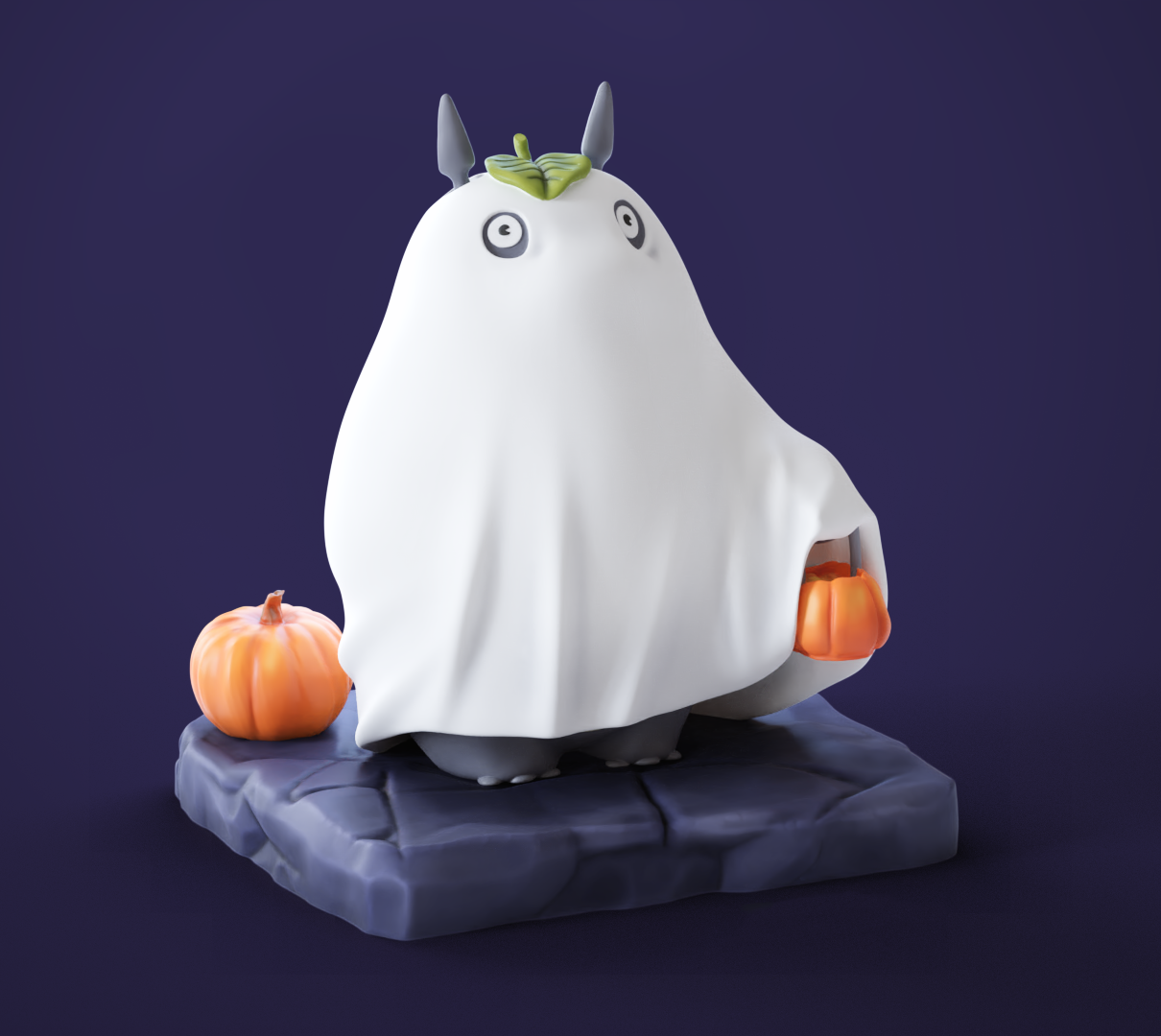 Free stl file halloween totoro ðãtemplate to download and d printãcults