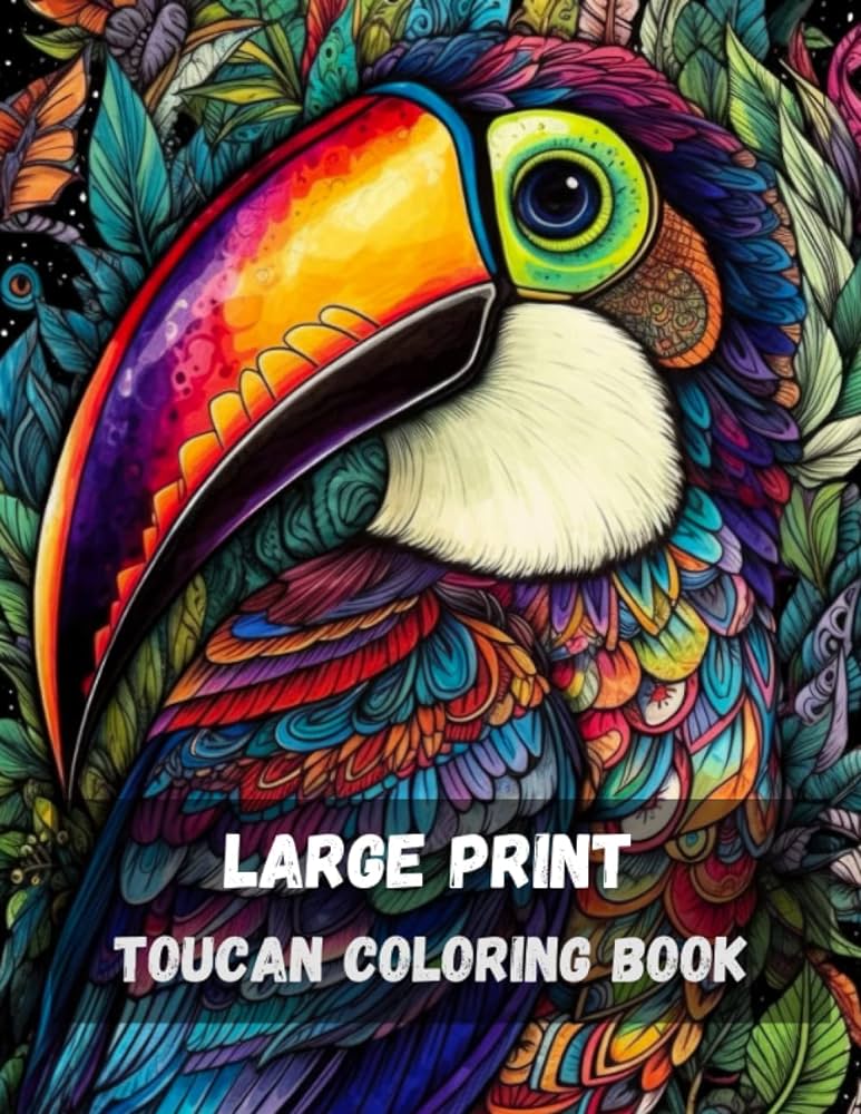 Large print toun coloring book for adults stress relieving fun toun designs arts vad books