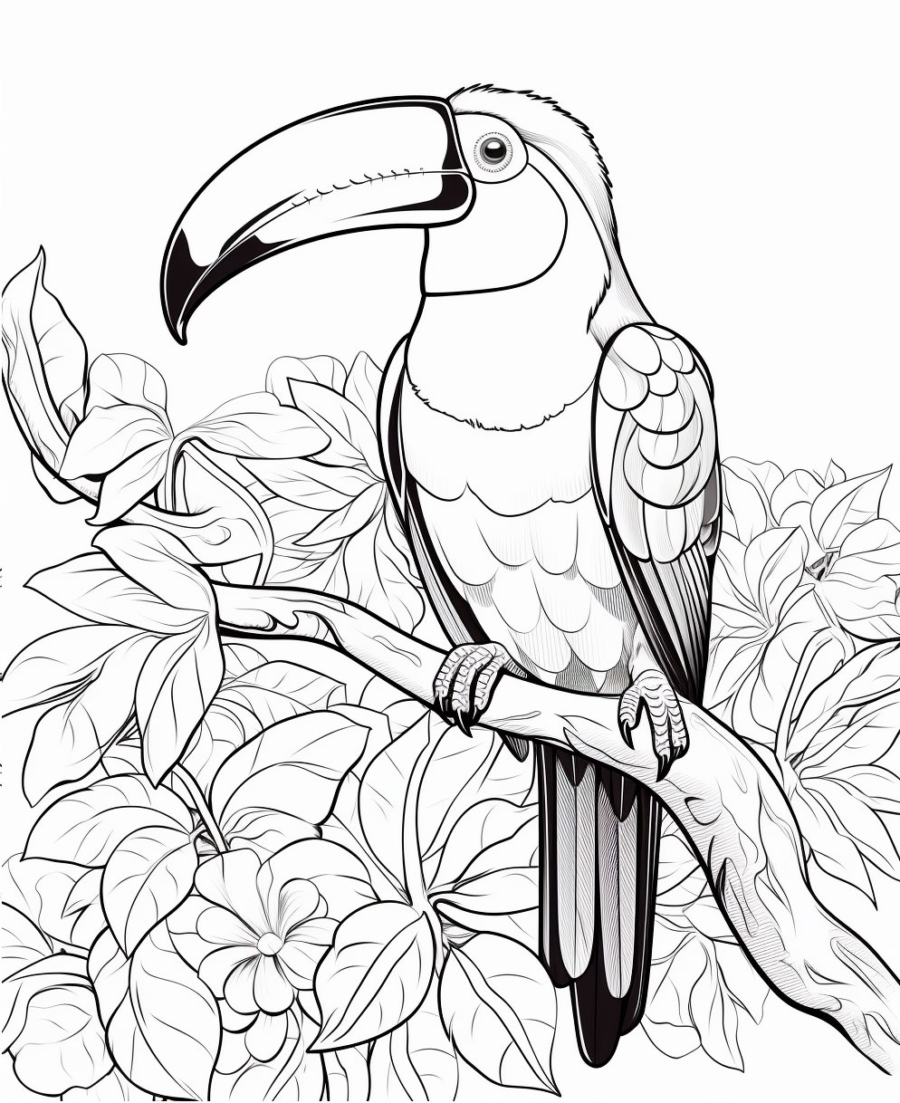 Toucan coloring pages for children years old coloring pages