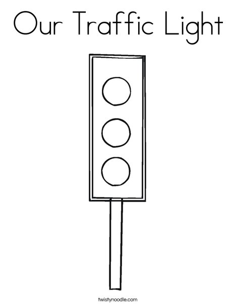 Our traffic light coloring page