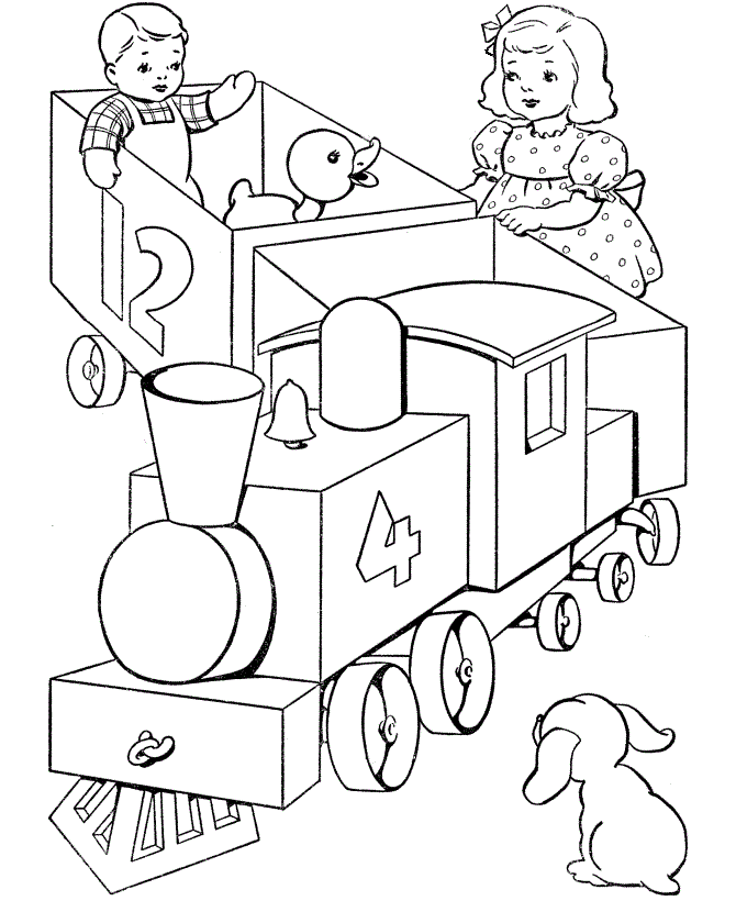 Free printable train coloring pages for kids