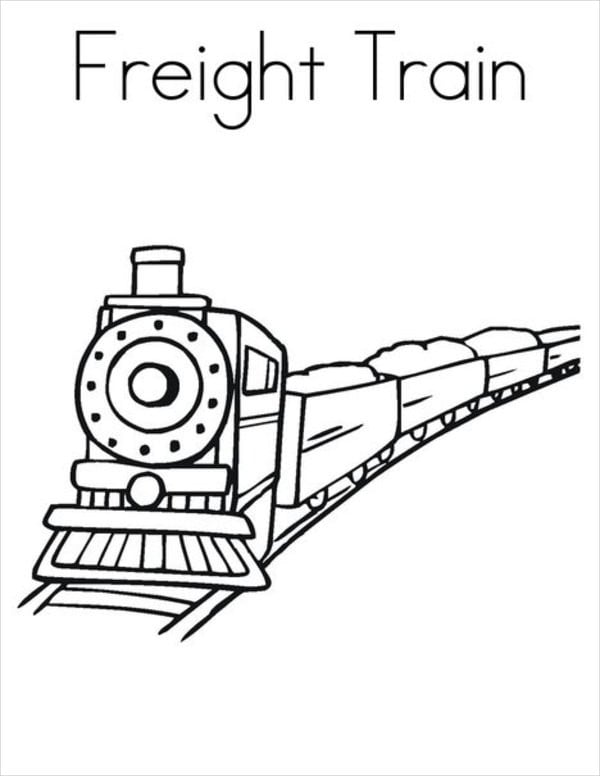 Train coloring pages
