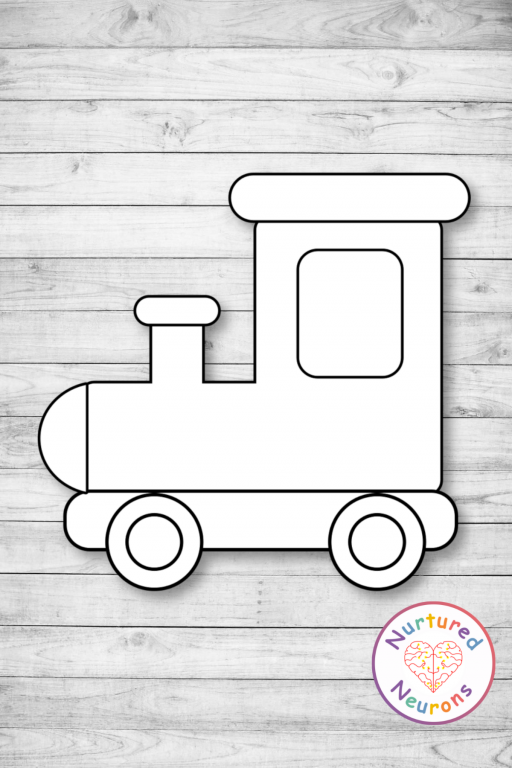 Build a train craft cut and paste activity for kids