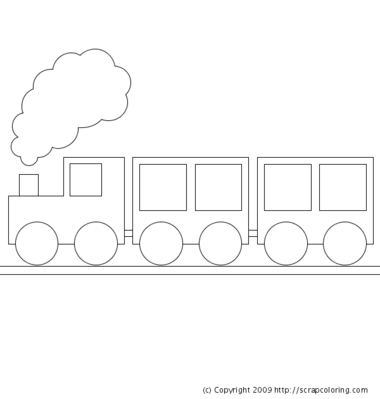 Train coloring page