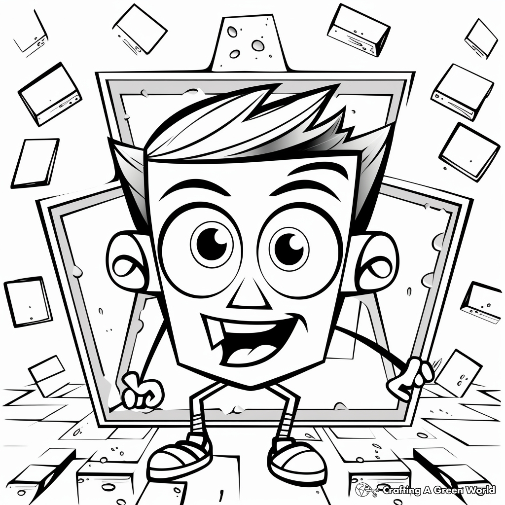 Trapezoid coloring pages
