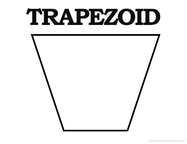 Printable trapezoid shape